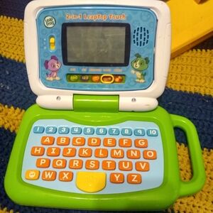 Green and Orange Kids Learning Laptop